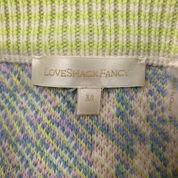 LOVE SHACK FANCY Size XS White & Multi-Color Nylon Blend Plaid A-Line Mini Skirt - Picture 5 of 6